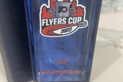Flyers Cup glass block trophy