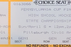 1992 Pennsylvania Cup Ticket